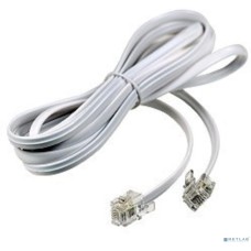 REXANT Удлинитель телефонный, плоский, RJ-11 (6P-4C), 15м, белый