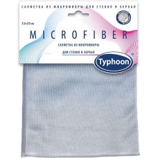 Салфетки для зеркал ТАЙФУН 391787 Салфетка из микрофибры для стекол и зеркал, 33х35 см