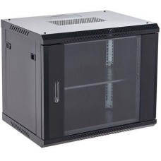 REXANT Шкаф коммутационный 04-1266-112 настенный, стеклянная передняя дверь, 12U, 600x635x600 мм