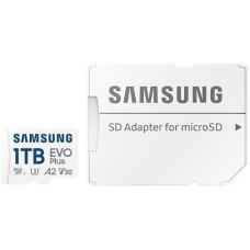 SAMSUNG Карта памяти microSDXC UHS-I U3 EVO Plus 1024 ГБ, 160 МБ/с, Class 10, MB-MC1T0SA, 1 шт., переходник SD