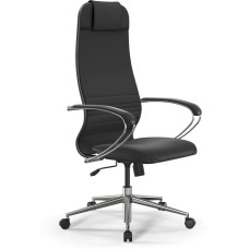 МЕТТА Кресло ErgoLife Set 17, экокожа, до 150кг, топ-ган, фиксированные подлокотники, черный