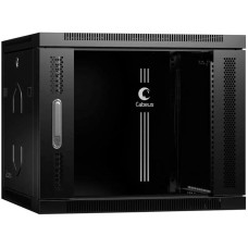CABEUS Шкаф коммутационный SH-05F-9U60/45-BK настенный, стеклянная передняя дверь, 9U, 600x501x450 мм
