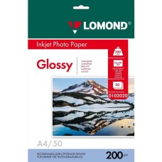 LOMOND Фотобумага 0102020 A4/200г/м2/50л./белый глянцевое для струйной печати