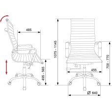 БЮРОКРАТ Кресло руководителя CH-883 слоновая кость экокожа крестов. металл хром