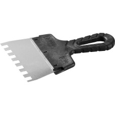 ЗУБР 150 мм, зуб 10 х 10 мм, пластиковая ручка, нержавеющий фасадный шпатель (10078-15-10)