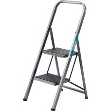 СИБИН 2 ступени, 46 см, c широкими обрезиненными ступенями, стальная стремянка (38807-02)