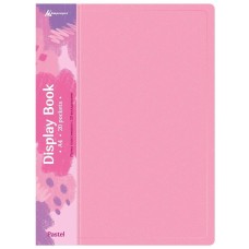 БЮРОКРАТ Папка с 20 прозр.вклад. Пастель PAST20PINK A4 пластик 0.5мм торц.карм с бум. встав розовый