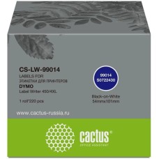 CACTUS Этикетки CS-LW-99014 сег.:101x54мм черный белый 220шт/рул Dymo Label Writer 450/4XL