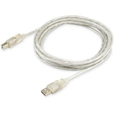 BURO Кабель USB2.0-AM/BM-3-TRANS USB A(m) USB B(m) 3м прозрачный