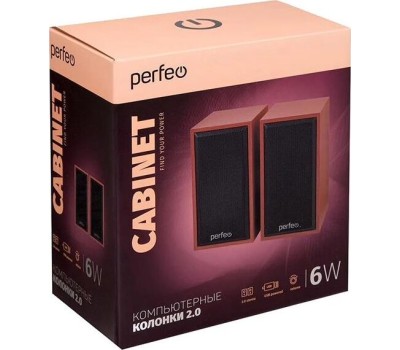 Акустика 2.0 PERFEO (PF-A4388) CABINET махагон