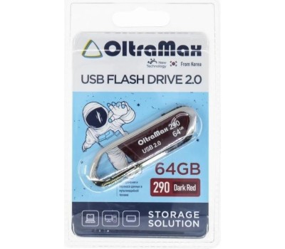 USB флэш-накопитель OLTRAMAX OM-64GB-290-Dark Red