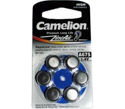 Элементы питания CAMELION (12826) ZA675 BL-6