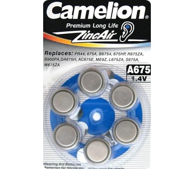 Элементы питания CAMELION (12826) ZA675 BL-6