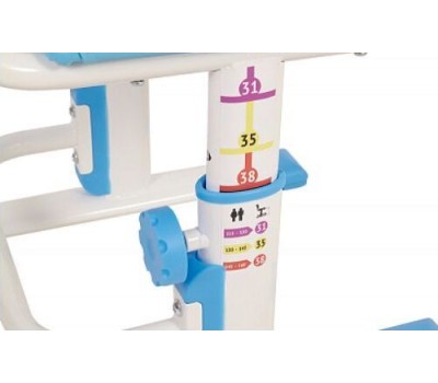 Стул POLINI Стул для школьника регулируемый Polini kids City / Polini kids Smart S, белый-синий (1кор)