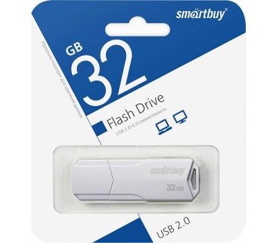 USB-флеш SMARTBUY (SB32GBCLU-W) UFD 2.0 032GB CLUE White
