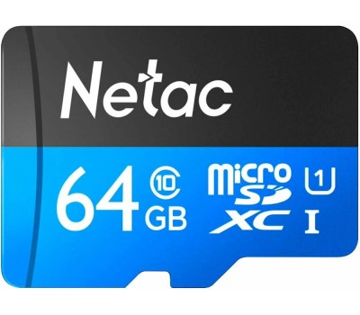NETAC Micro SecureDigital 64GB microSDXC Class10 NT02P500STN-064G-S P500 w/o adapter