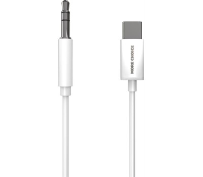 Кабель MORE CHOICE (4610196409851) UK28a AUX 3.5mm Type-C 1м White