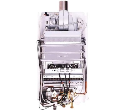 Проточный газовый водонагреватель GENBERG 410.01 ТУРБО 10 л. Белый ( 2 коробки)