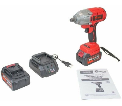 Гайковерт ударный EDON UAW-21/500CBL красный/черный, 21В, 2аккум., бесщеточный