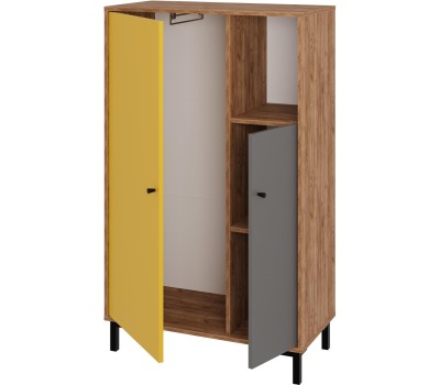 Модульная мебель МЕБЕЛЬ-КОМПЛЕКС JAM Шкаф для одежды Дуб крафт табачный/Серый шифер/Сэнд