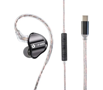 Наушники-вкладыши проводные FIIO Наушники JD1, USB Type-C, внутриканальные, черный [80003799]