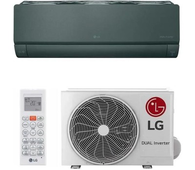 Сплит-система LG Сплит-система инверторная Artcool Objet AG12BK настенная, до 35м2, 12000 BTU, с голосовым помощником, (комплект из 2-х коробок), темно-зеленый
