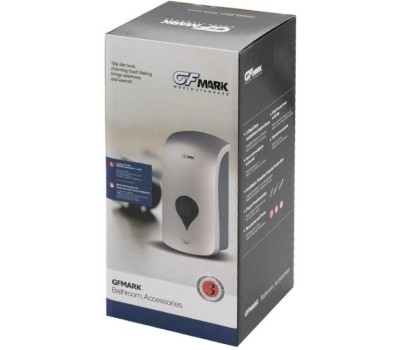 GFmark - Дозатор для ДЕЗИНФЕКЦИИ, пластик АБС, СЕРЫЙ, большой, с глазком - капля, 1000 мл, 655