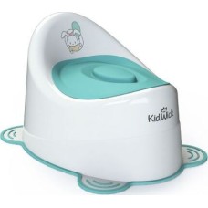 Горшок детский KIDWICK Горшок туалетный МП Улитка, белый-бирюзовый с бирюзовой крышкой, шт KW040104