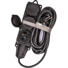 Удлинитель колодка КОСМОС YKsm5m-3g(16A)KG-B черный