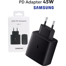 SAMSUNG Сетевое зарядное устройство EP-T4511XBEGEU, USB type-C, USB type-C, 45Вт, 3A, черный