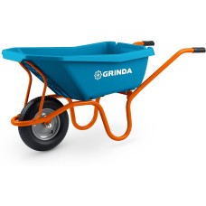 GRINDA GP-21, ударопрочный пластиковый кузов, 110 л, 180 кг, одноколесная, пневматическое колесо, тачка садовая PROLine (422408)