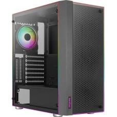 Корпус для ПК AEROCOOL Корпус ATX Skribble, Midi-Tower, без БП, черный [skribble-g-bk-v1]