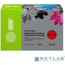 Картридж струйный CACTUS Картридж струйный CS-PFI120Y желтый (130мл) для Canon imagePROGRAF TM-200/TM-205/TM-300/TM-305