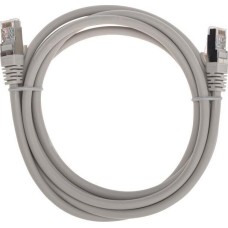 REXANT Шнур коммутационный патч-корд S/FTP, CAT 6A (10G), RJ45-RJ45, 28AWG, LSZH, серый, 2м