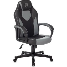 Кресло компьютерное игровое ZOMBIE Кресло игровое GAME 17, ткань/экокожа, до 120кг, черный/серый