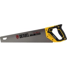 Ножовка DENZEL Ножовка по дереву, 400 мм, 11 TPI, зуб 3D, двухкомпонентная рукоятка 24146