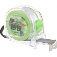 Рулетка СИБРТЕХ Рулетка Кварц,прозрачный корпус,амортизатор,5 м х 25 мм 32522