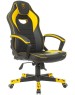 Кресло компьютерное игровое ZOMBIE Кресло игровое GAME 16, ткань/экокожа, до 120кг, черный/желтый