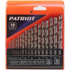 Набор сверл PATRIOT Набор сверл по металлу (1.0-10.0мм, 19шт.)