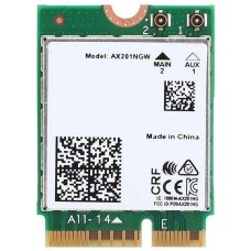 INTEL Адаптер беспроводной связи (Wi-Fi) Адаптер ® Wi-Fi серии 6 AX201 (AX201.NGW) 2230, 2x2 AX+BT, No vPro®,999TD0 (M.2: CNVio2)