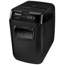 Fellowes Шредер AutoMax 150C FS-46801(01/02)* {(секр.P-4)/фрагменты 4x38 мм,/150лист./32лтр./Уничт:скрепки, скобы, пл.карты,CD диски}