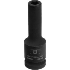 STELS Головка ударная удлиненная шестигранная, 8 мм, 1/2, CrMo 13932