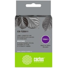 CACTUS Картридж ленточный CS-TZE611 TZe-611 черный на желтом 6x8 для Brother 1010/1280/1280VP/2700VP