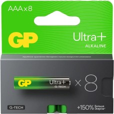 GP Батарея Ultra Plus Alkaline 24AUPA21-2CRB8 AAA (8шт) блистер