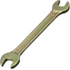 СИБРТЕХ Ключ рожковый, 10 х 11 мм, желтый цинк 14304