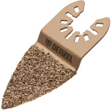 DENZEL Насадка для МФИ шлифовальная двусторонняя дельта, узкая, HM, по плитке и дереву, 35 мм 782321