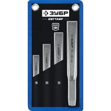 ЗУБР Двутавр, 4 шт, набор слесарных зубил по металлу, Профессионал (2104-H4)