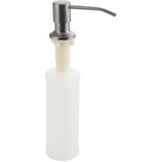 Brimix - Дозатор для жидкого мыла и моющих средств, матовый хром, врезной, под раковину, пластиковый, 300 мл, 6281