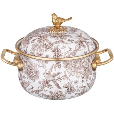 Кастрюля LEFARD КАСТРЮЛЯ ЭМАЛИРОВАННАЯ С КРЫШКОЙ, СЕРИЯ ROYAL GARDEN 2,1Л, ДИА.16СМ ПОДХОДИТ ДЛЯ ИНДУКЦИОН.ПЛ 950-717