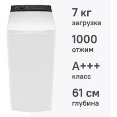 WEISSGAUFF Стиральная машина WM 40165 T класс: A+++ загр.вертикальная макс.:7кг белый